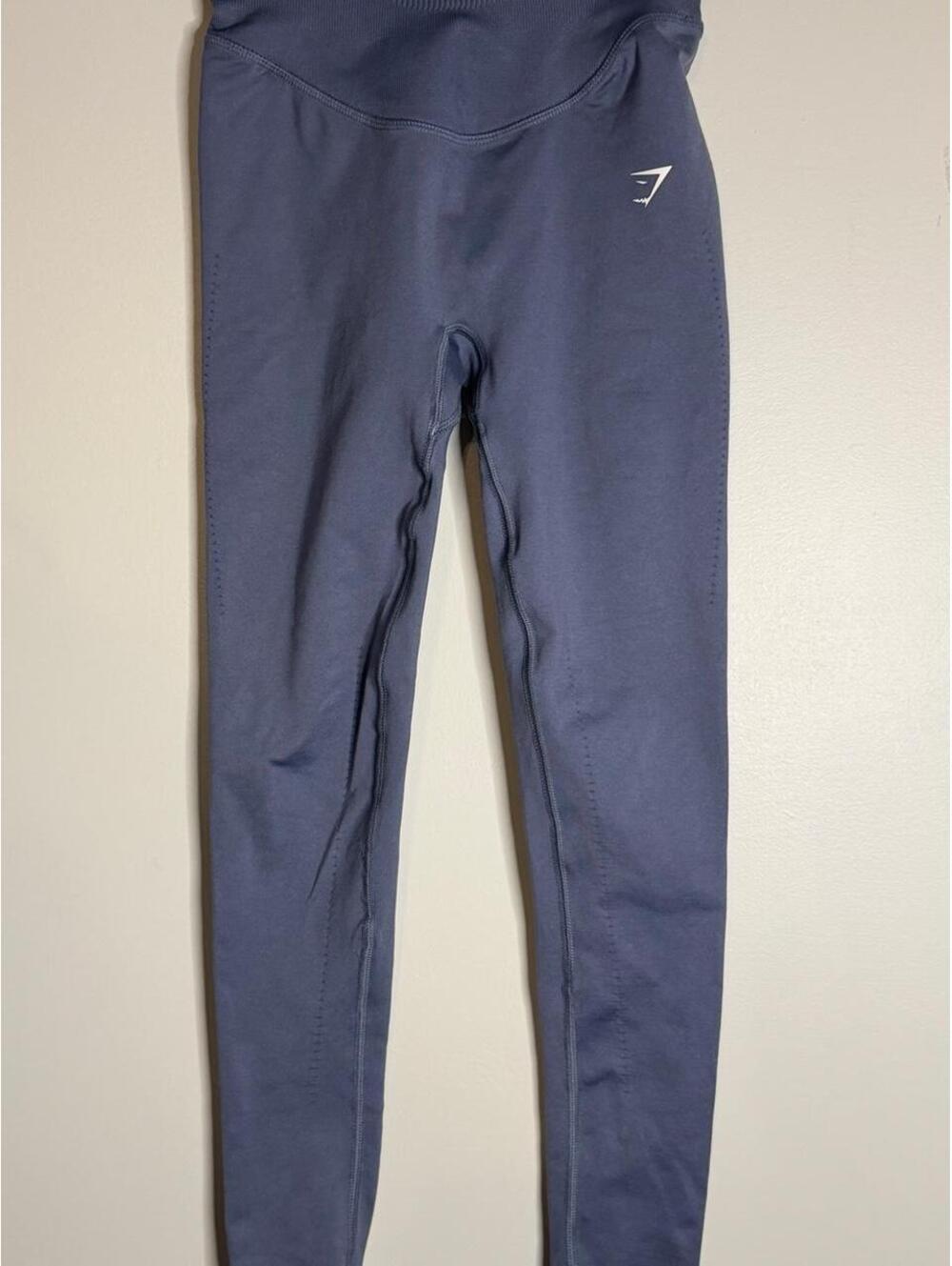 Gymshark Women's Blue and Grey Legging